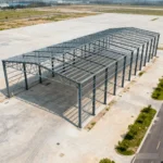 Low Cost Steel Metal Buildings Architecture Workshop Warehouses Prefabricated Steel 4S Car Showroom